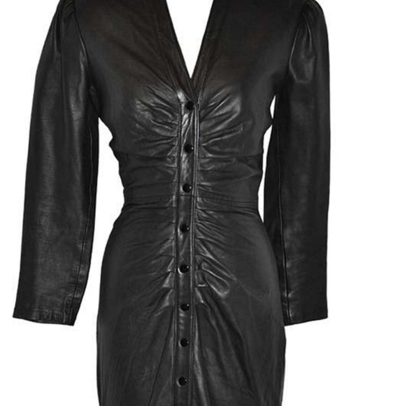 north beach leather dress Michael Hoban North Beach Leather Dress Purple/Blue Size P (Petite)